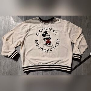 Disney Cream and Black Mickey Mouse Sweater